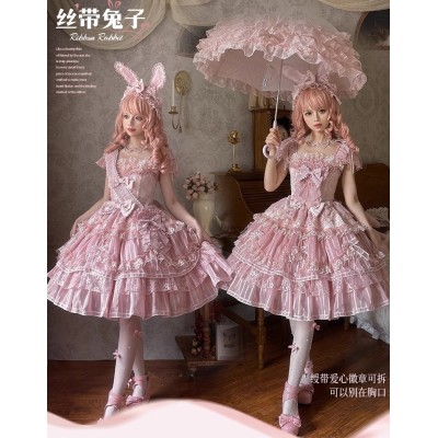 String Ball Cat Ribbon Rabbit JSK(Pre-Order/Full Payment Without Shipping)
